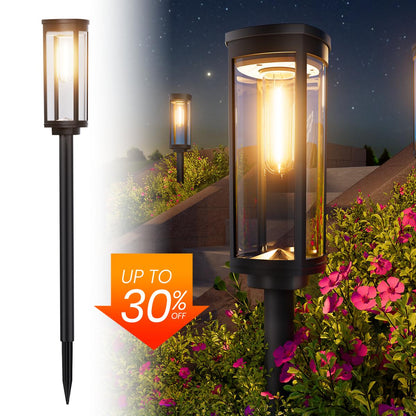 Elegant Solar Pathway Lights, Auto On/Off & Waterproof – Rechargeable Outdoor Solar Lights for Garden, Yard, Driveway & Decoration