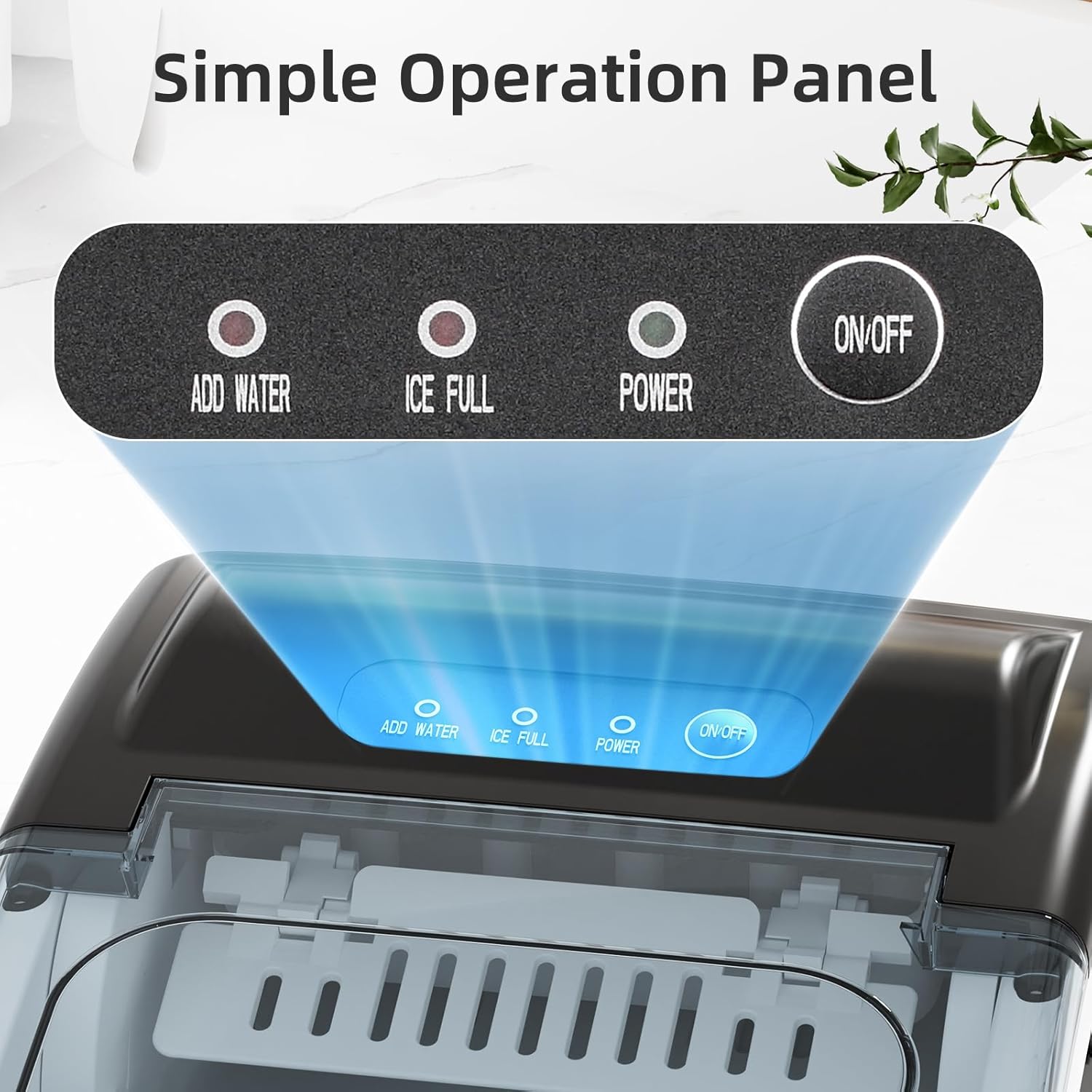 Star Clear Ice Cube Maker, 3 pcs in 25 mins, 150 pcs/Day, CrystalFlux Technology, Self-Cleaning, 24H Timer, Enhanced Insulation for Whiskey & Bourbon