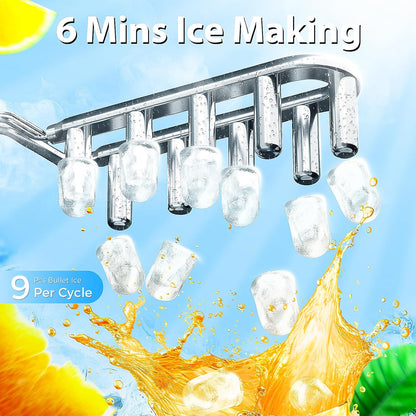 Star Clear Ice Cube Maker, 3 pcs in 25 mins, 150 pcs/Day, CrystalFlux Technology, Self-Cleaning, 24H Timer, Enhanced Insulation for Whiskey & Bourbon