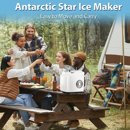 Star Clear Ice Cube Maker, 3 pcs in 25 mins, 150 pcs/Day, CrystalFlux Technology, Self-Cleaning, 24H Timer, Enhanced Insulation for Whiskey & Bourbon